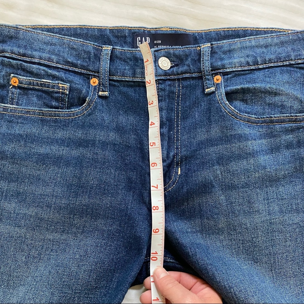NWOT Gap 9” Bermuda Jean Shorts Indigo Blue size 8 - Picture 12 of 14